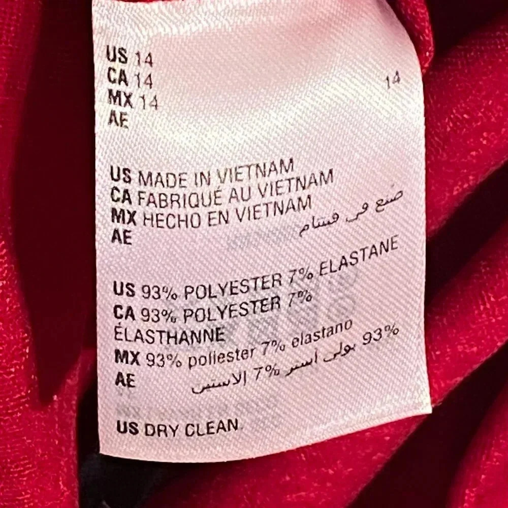 I.N.C. International Concepts Dresses Festive Red Christmas Women's Size (14) - Picture 4 of 7